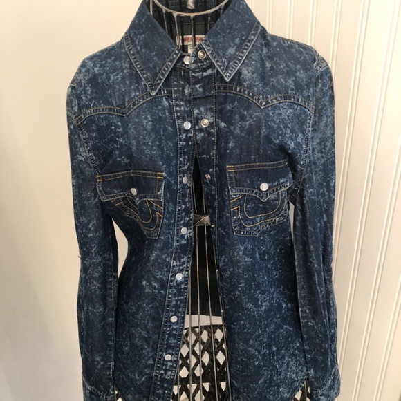 True Religion Cottagecore Small Denim Shirt - Picture 2 of 4